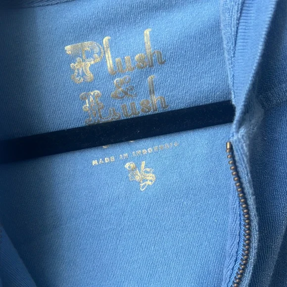 Baby blue Terry cloth zip up - Picture 3 of 5